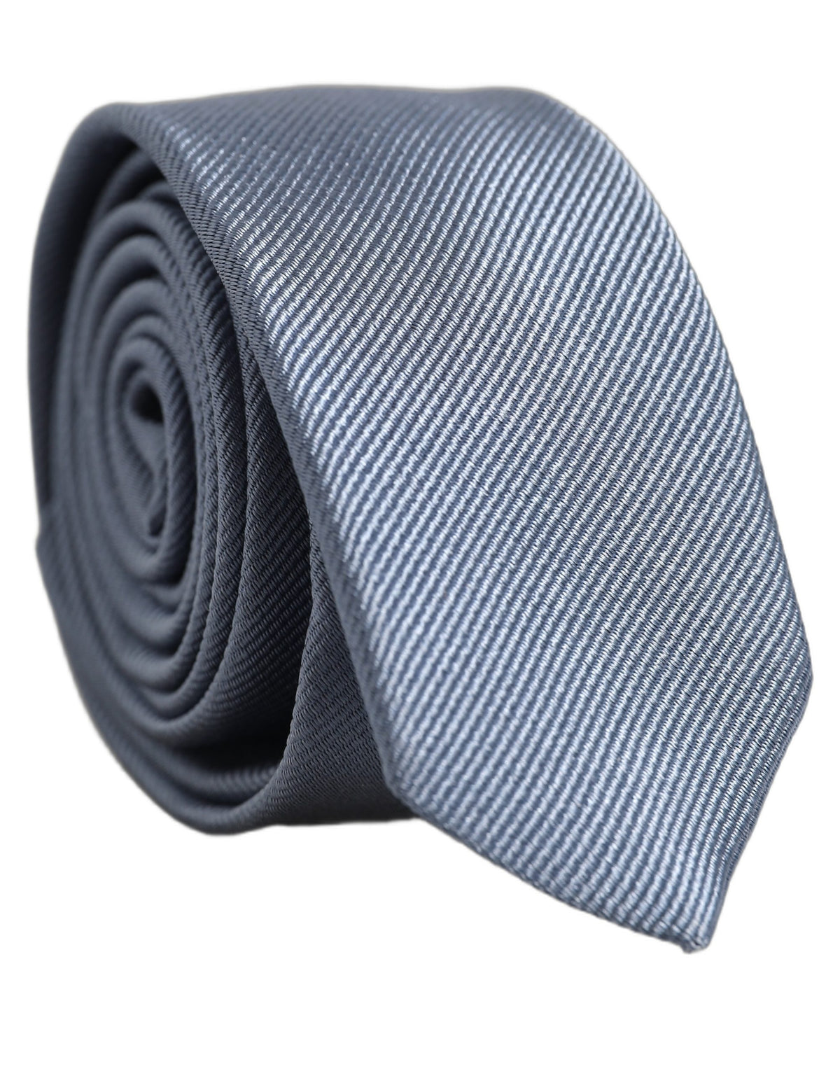 Dolce & Gabbana Men Light Blue Textured Silk Adjustable Tied Necktie Tie