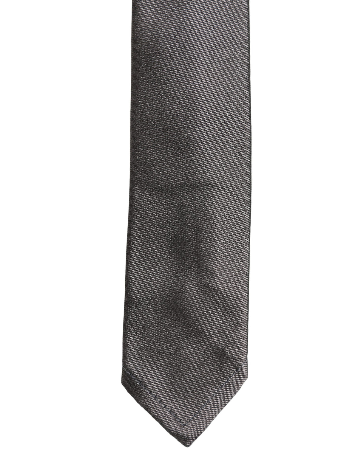 Dolce & Gabbana Black Woven 100% Silk Adjustable Necktie Accessory Tie