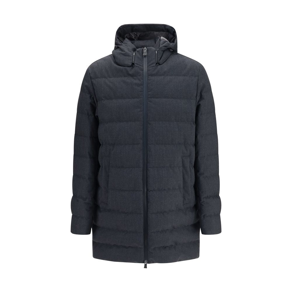 Herno Gray Polyester Full-Length Jacket