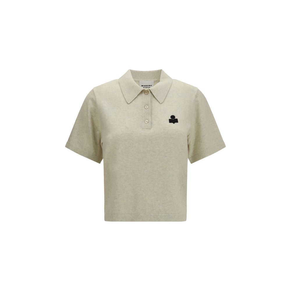 Isabel Marant Étoile Gray Cotton Polo Shirt