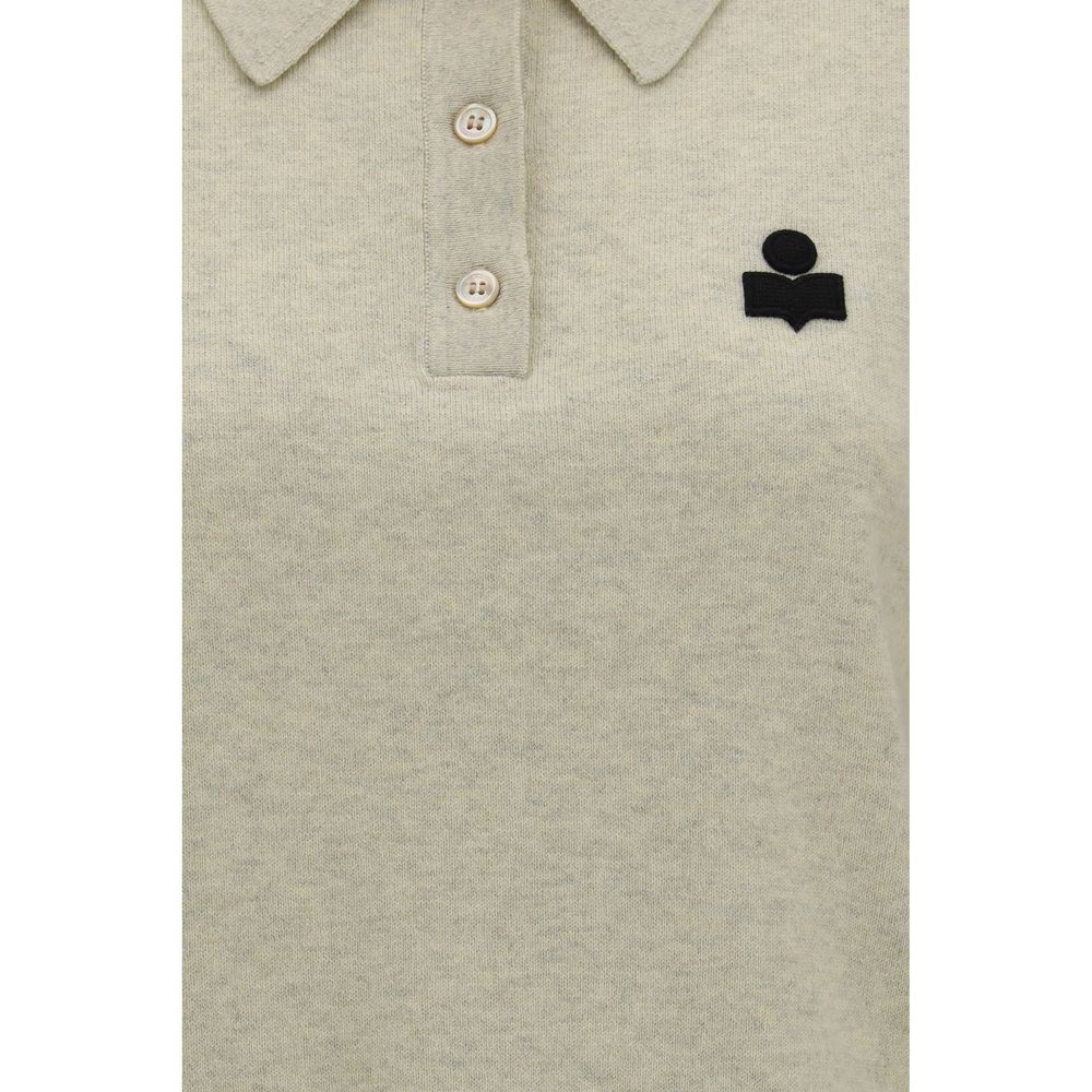 Isabel Marant Étoile Gray Cotton Polo Shirt