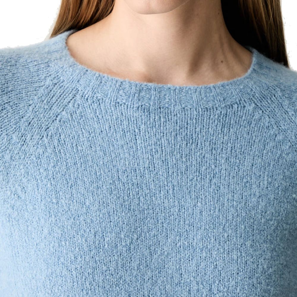 Max Mara Blue Alpaca Leather Sweatshirt