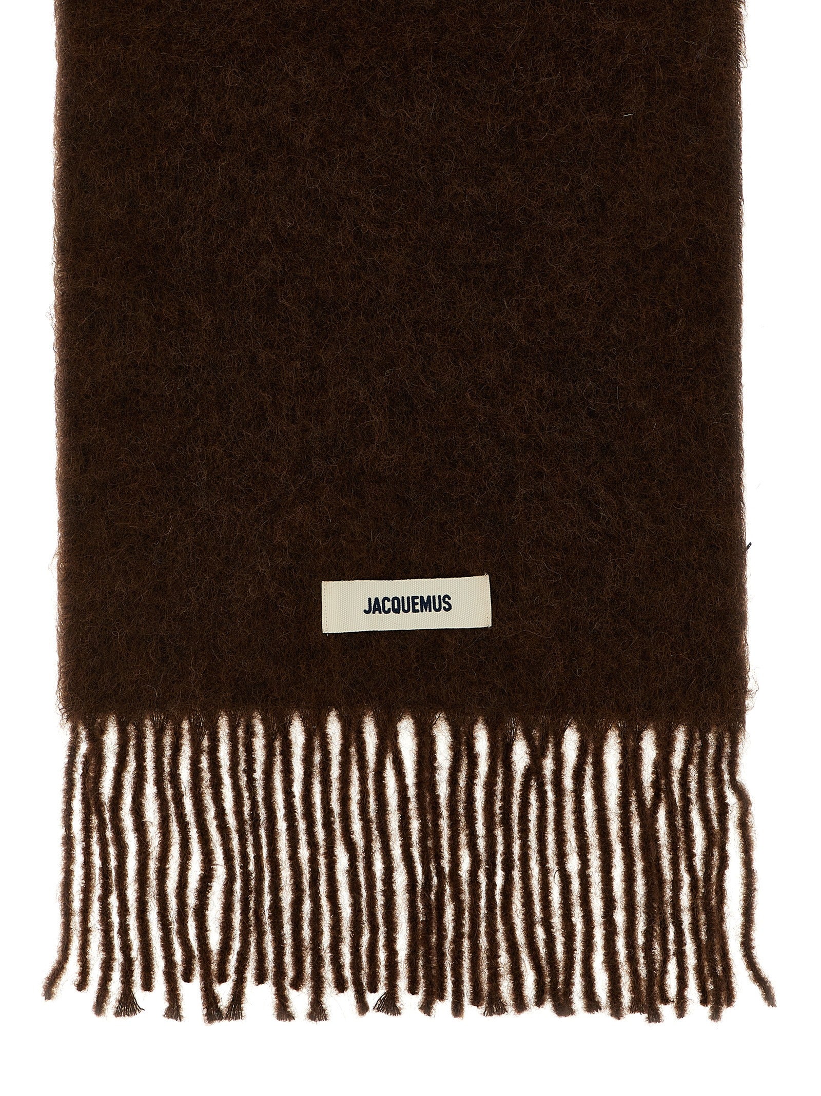 Jacquemus Brown Alpaca Leather Foulard
