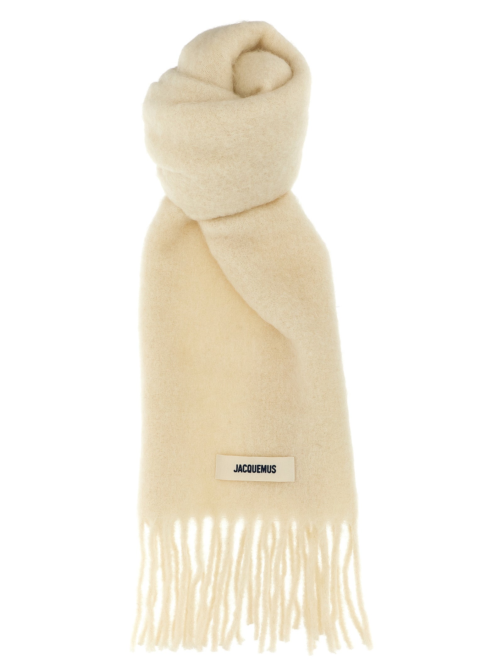 Jacquemus White Alpaca Leather Foulard