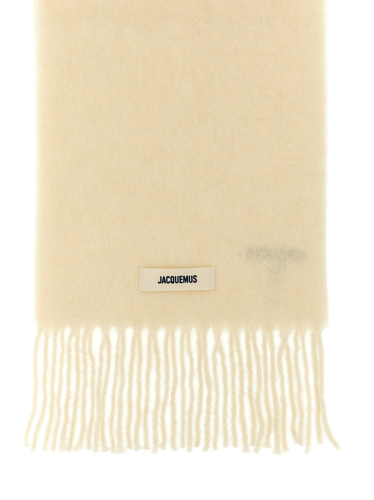 Jacquemus White Alpaca Leather Foulard