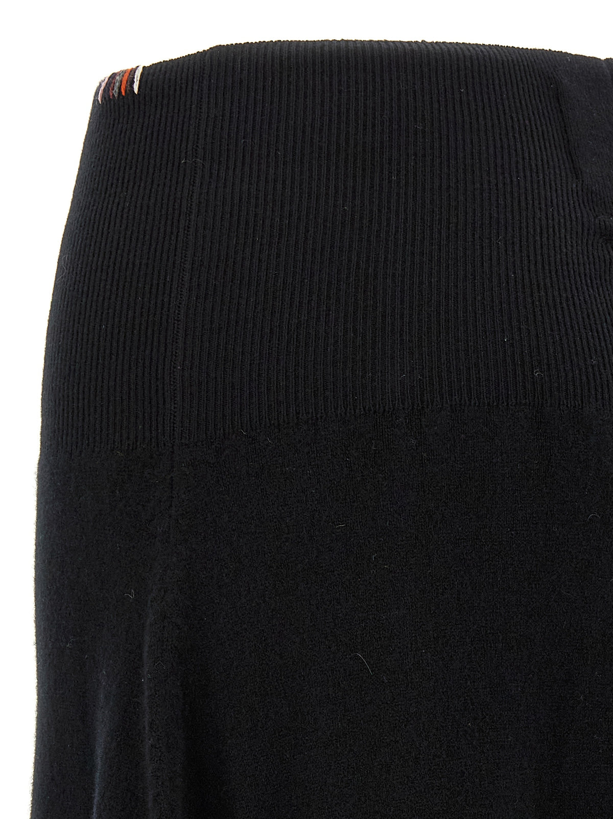 Extreme Cashmere Black Cashmere Midi Skirt