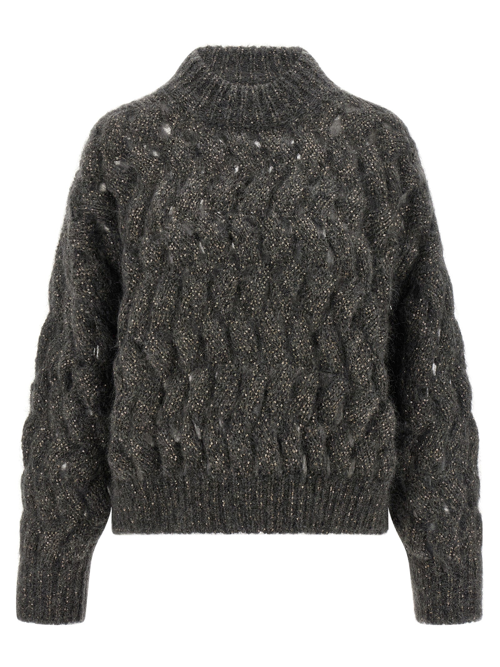 Brunello Cucinelli Gray Wool Cardigan