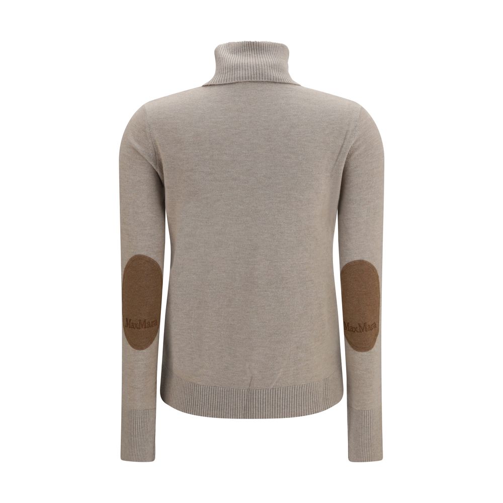 'S Max Mara Beige Wool Oves Aries Turtleneck