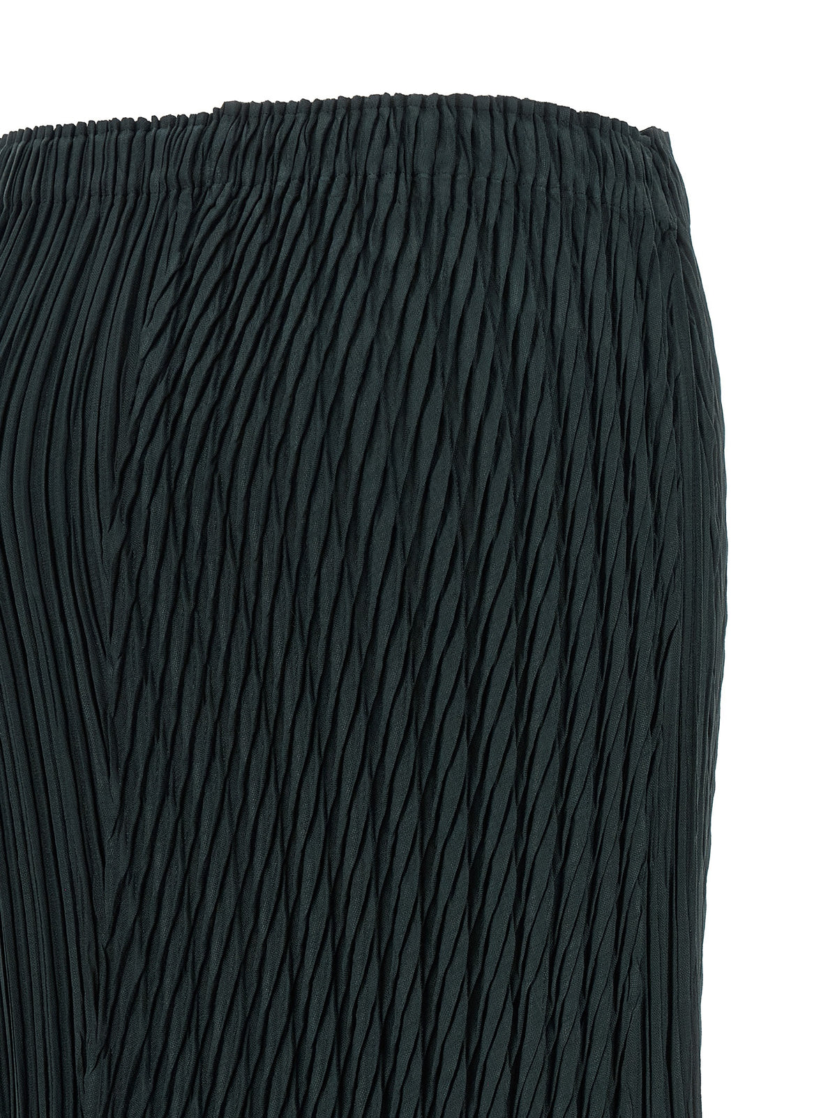 Issey Miyake Blue Polyester Midi Skirt