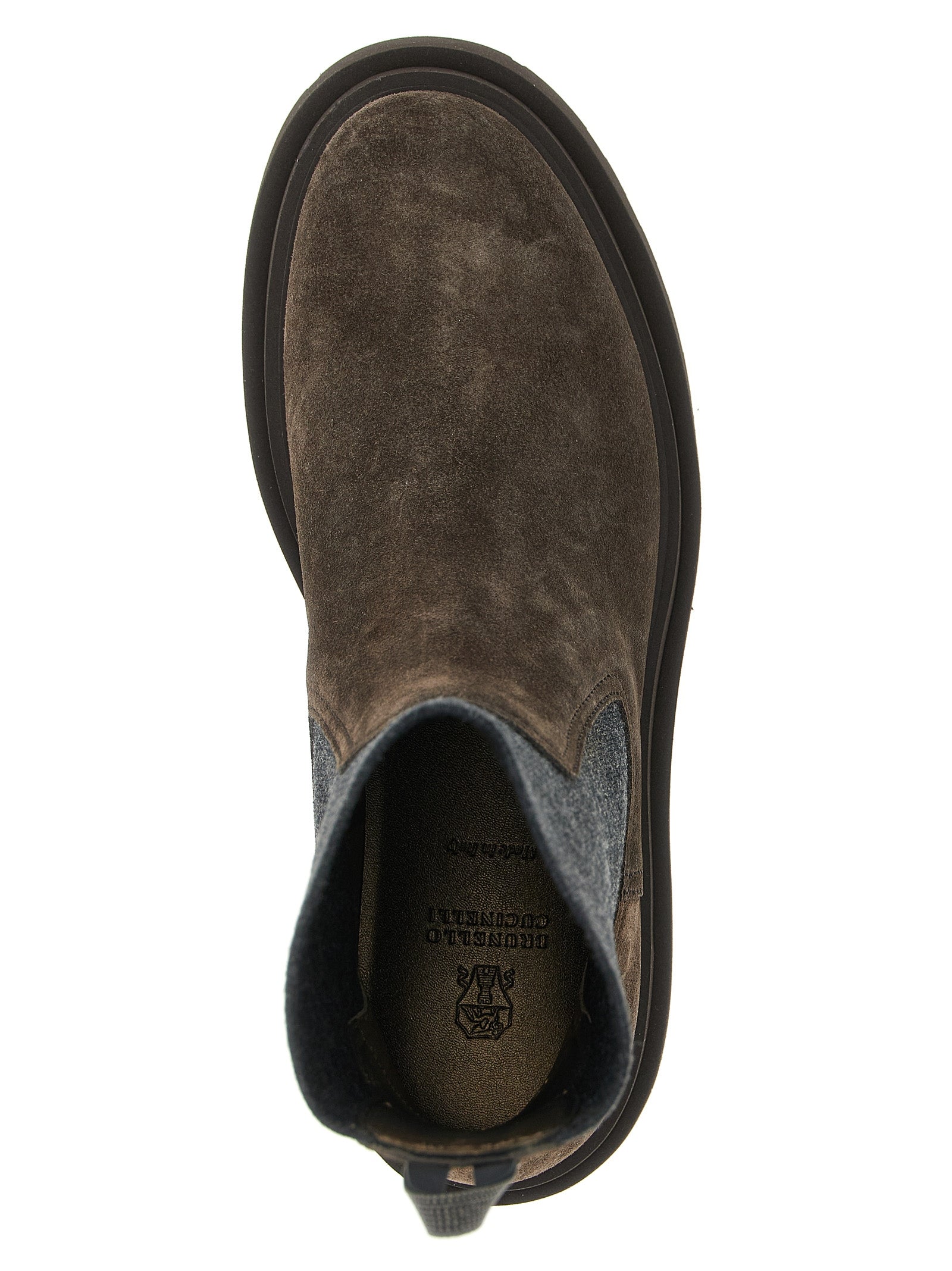 Brunello Cucinelli Brown Calfskin Ankle Boots