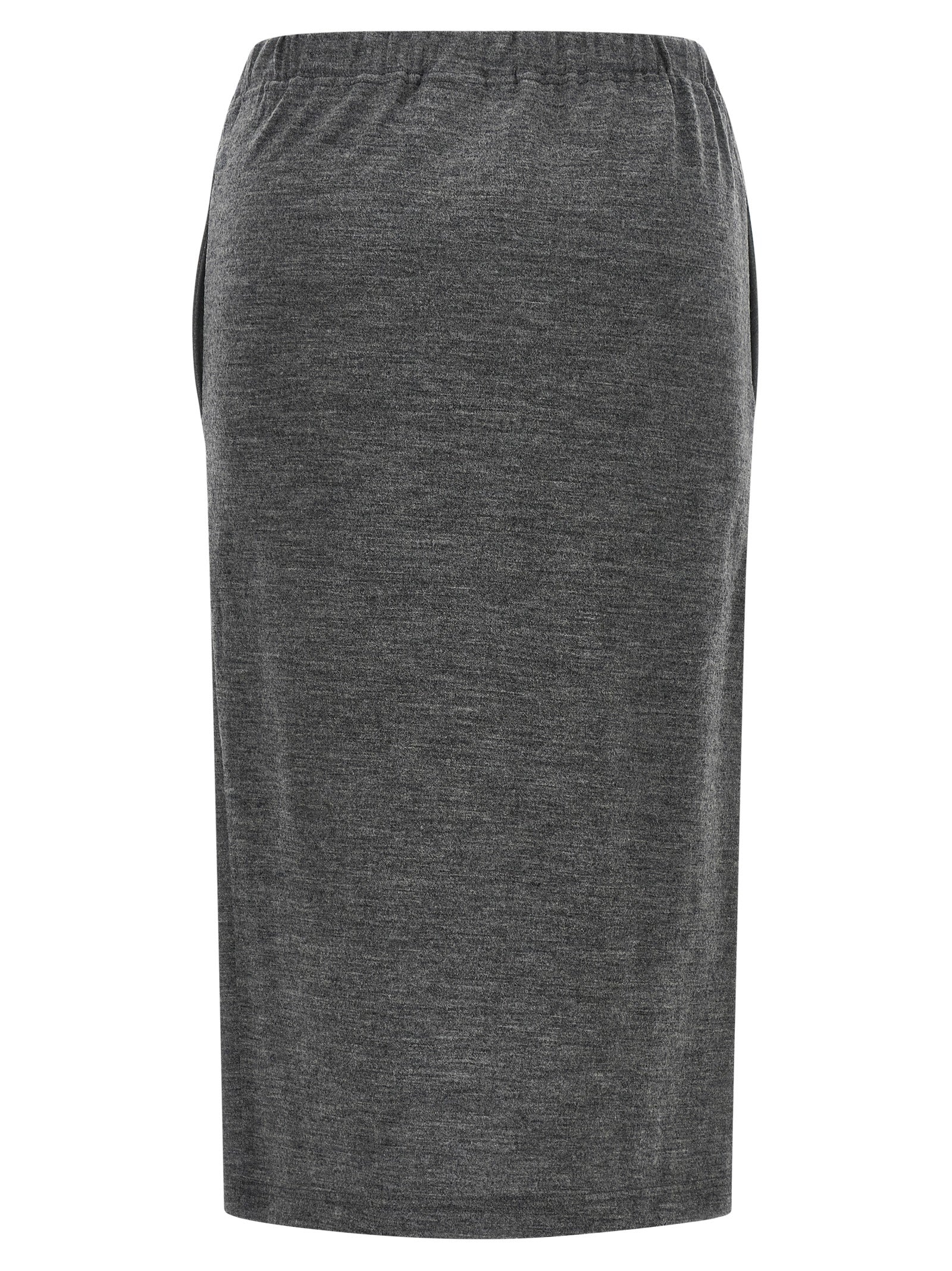 Junya Watanabe Gray Wool Midi Skirt