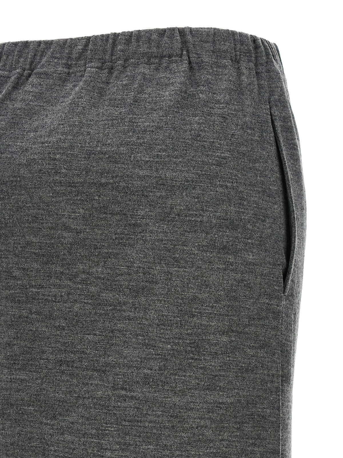 Junya Watanabe Gray Wool Midi Skirt