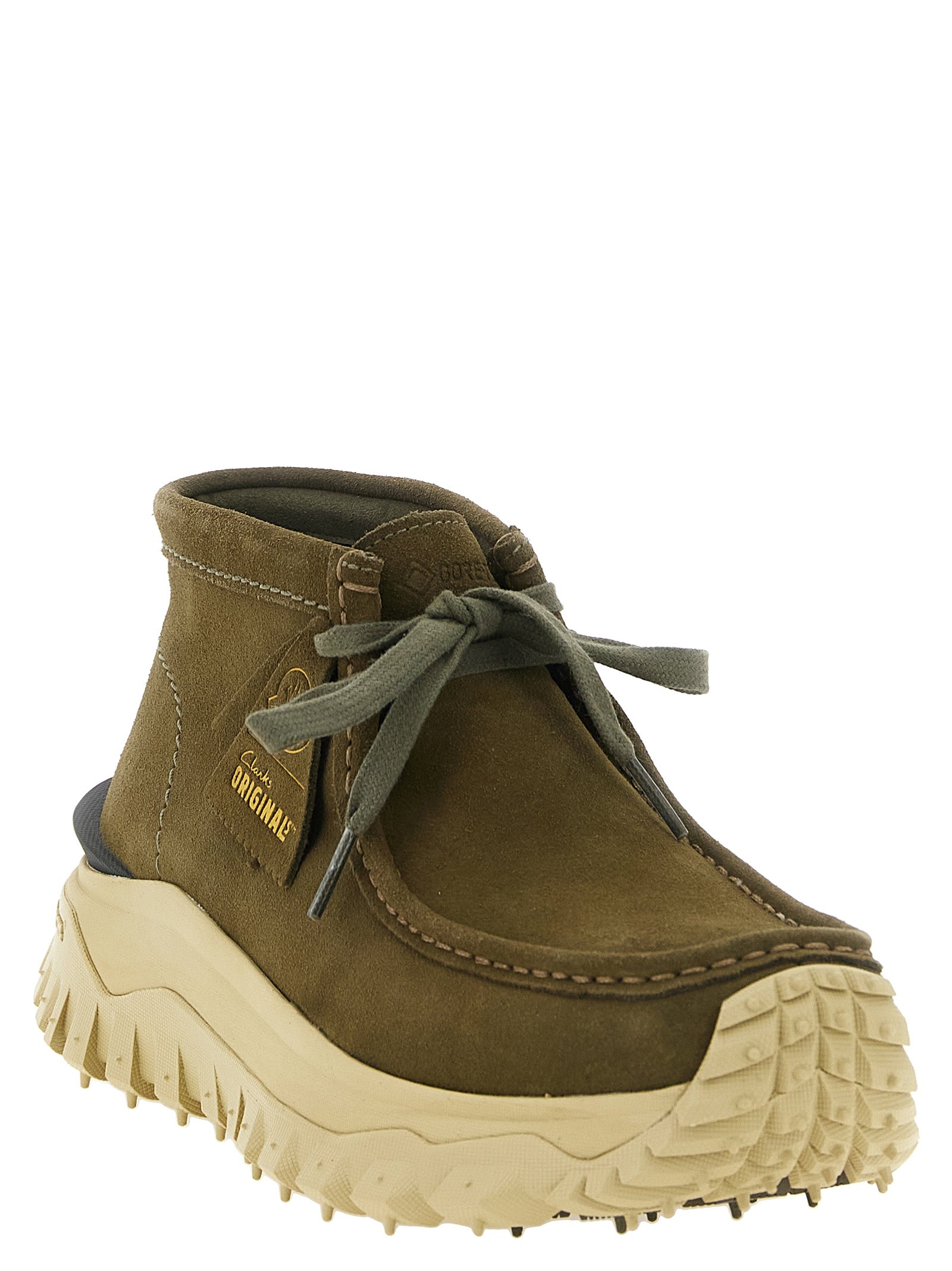 Moncler Bicolor Leather Ankle Boots