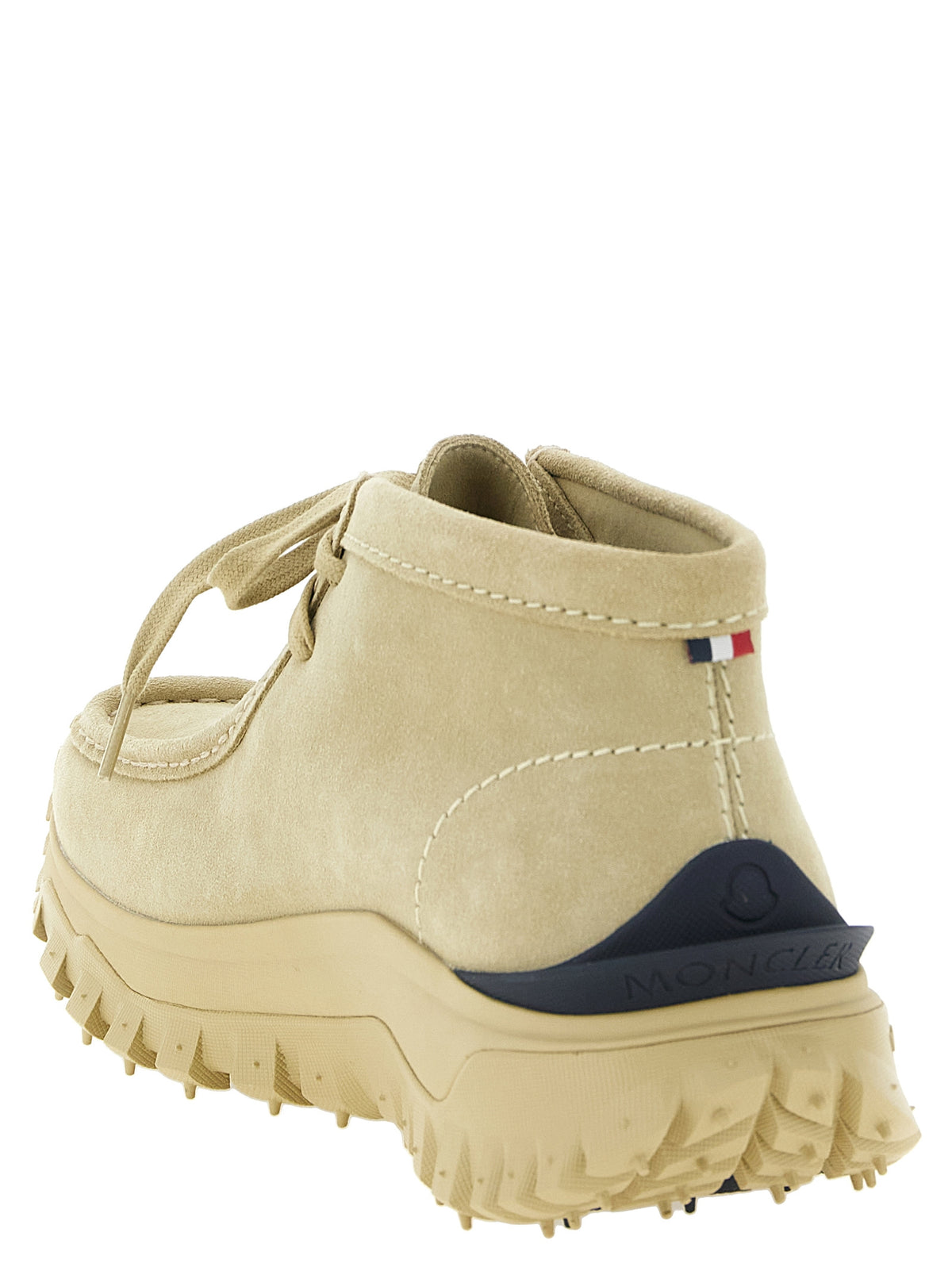 Moncler Beige Leather Ankle Boots