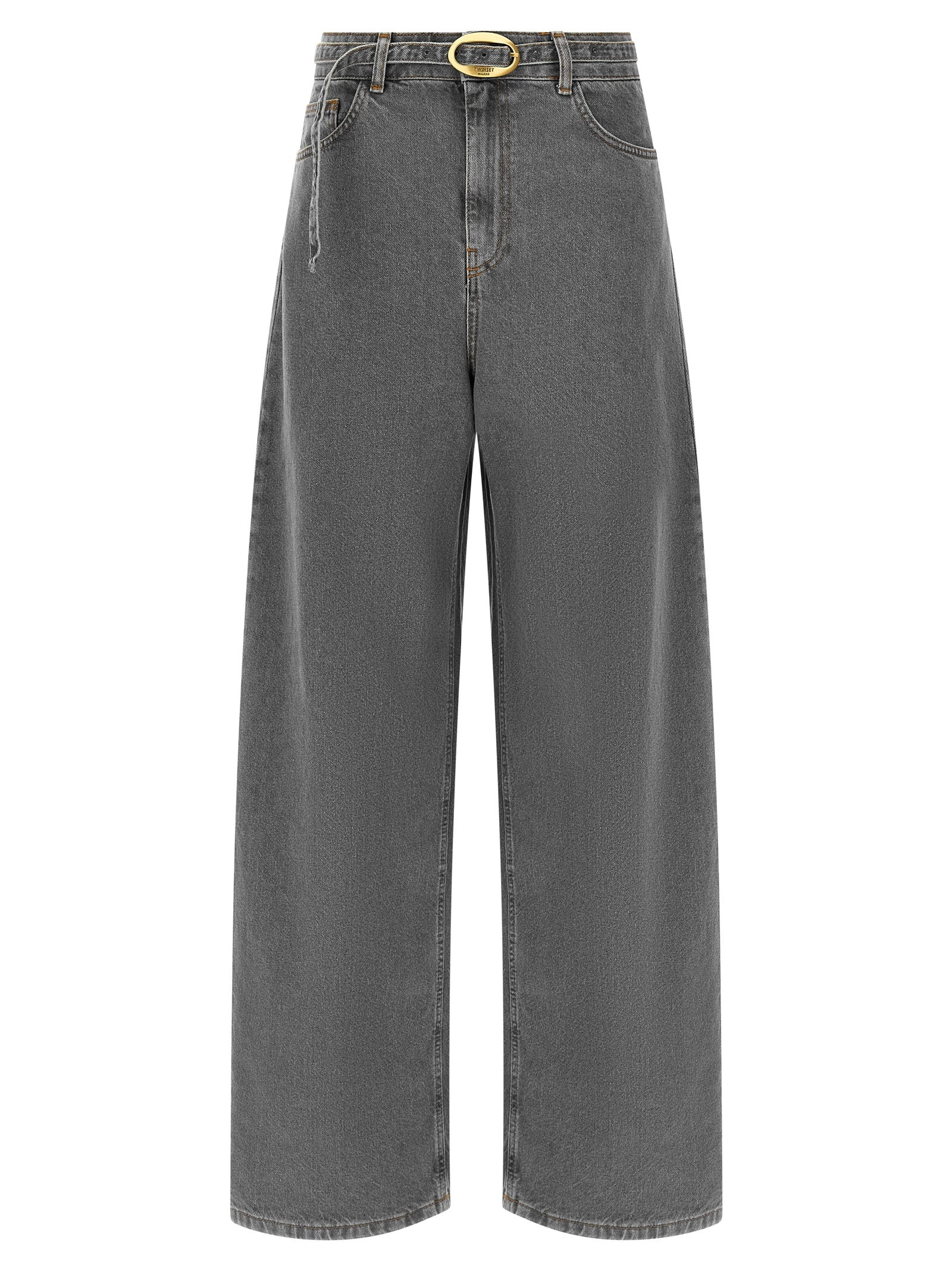 Twinset Gray Cotton Jeans Denim