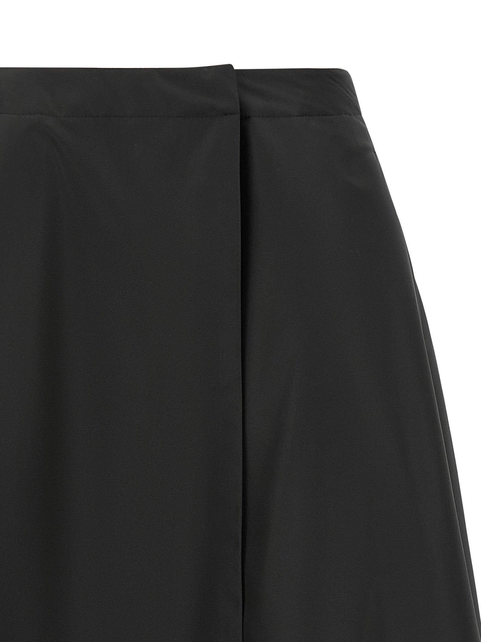 Moncler Black Polyester Midi Skirt