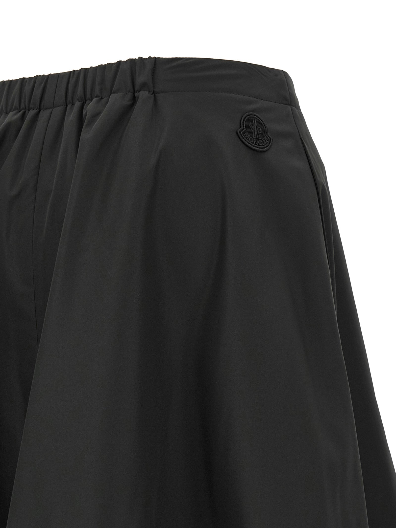 Moncler Black Polyester Midi Skirt