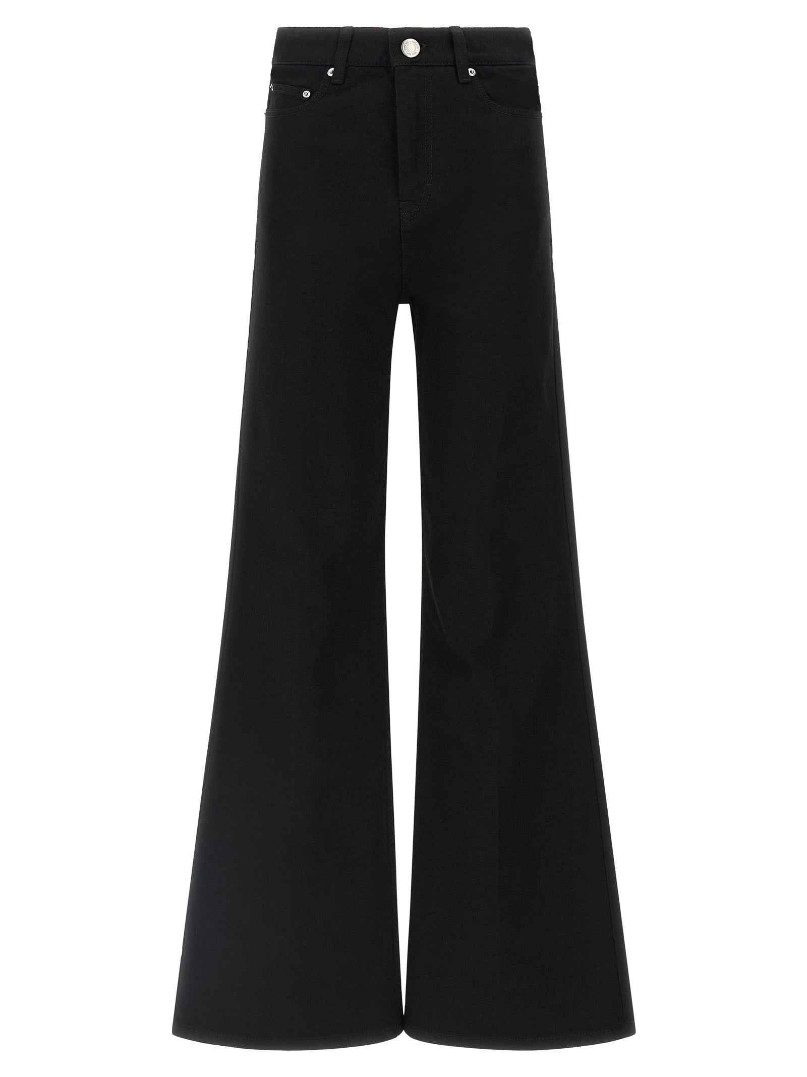 Ami Paris Black Cotton Flared Jeans