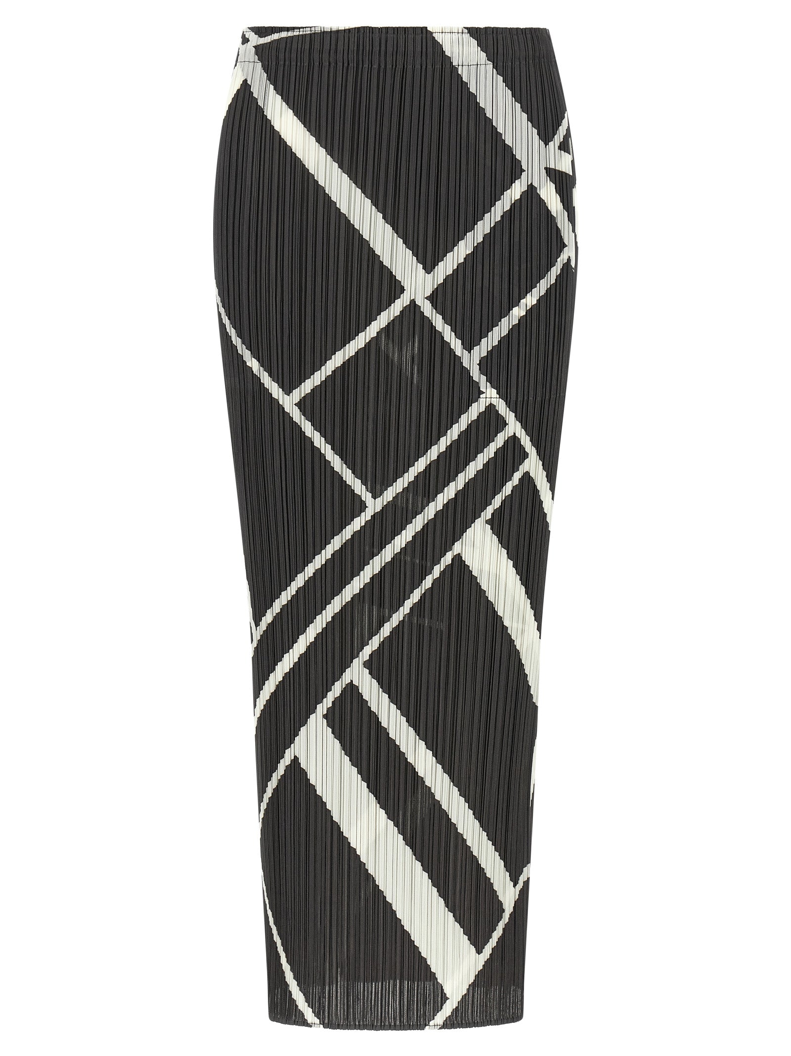 PLEATS PLEASE ISSEY MIYAKE Gray Polyester Mini Skirt