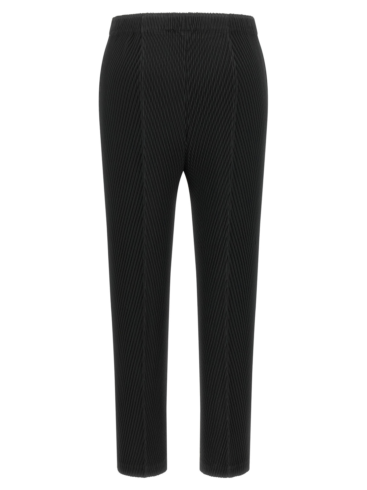 Issey Miyake Black Polyester Cropped Pants