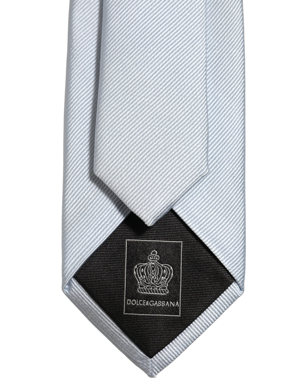 Dolce & Gabbana Men Light Blue Silk Classic Adjustable Tied Necktie Tie