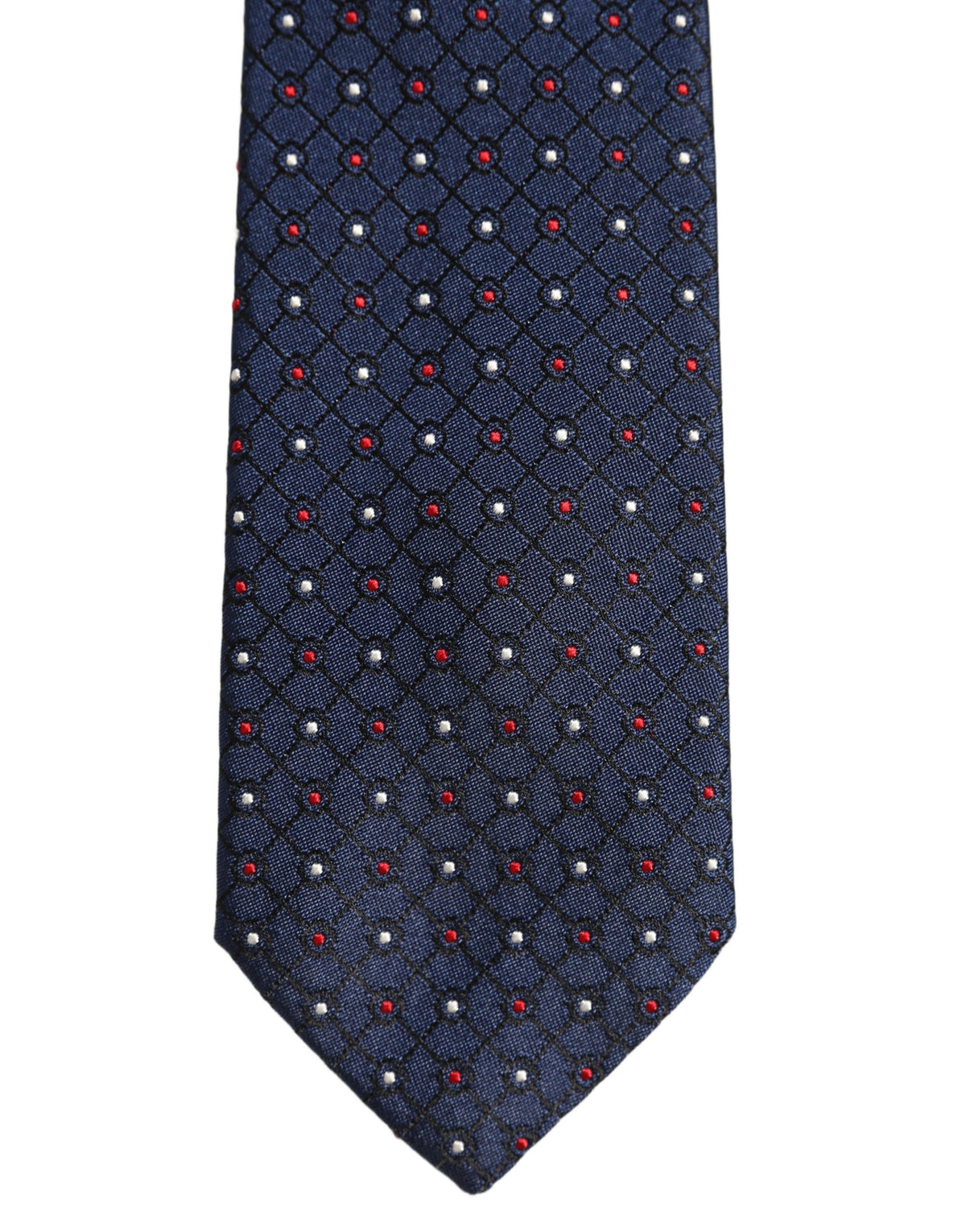 Dolce & Gabbana Blue Diamond Lattice Adjustable Necktie Men Accessory Tie