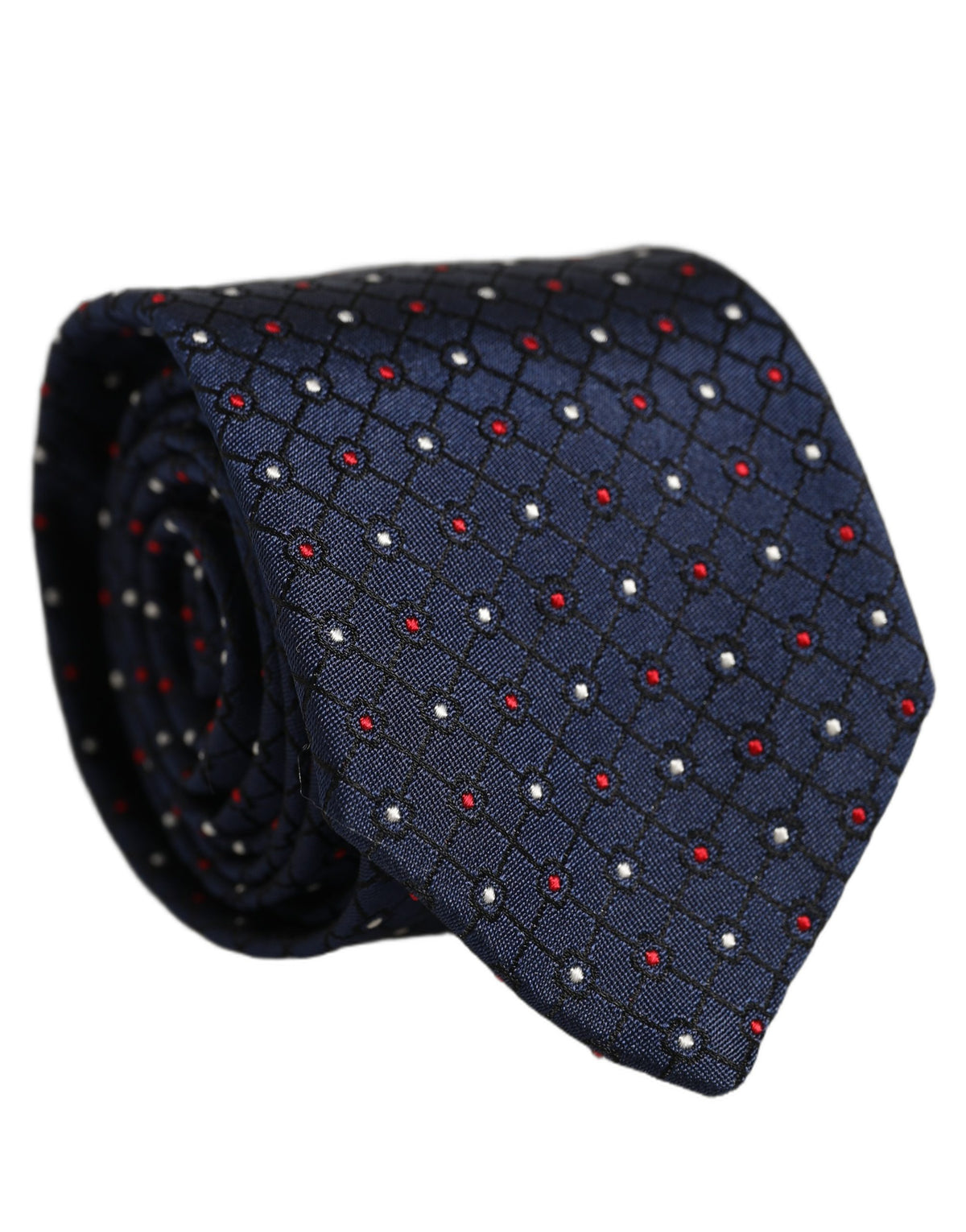 Dolce & Gabbana Blue Diamond Lattice Adjustable Necktie Men Accessory Tie