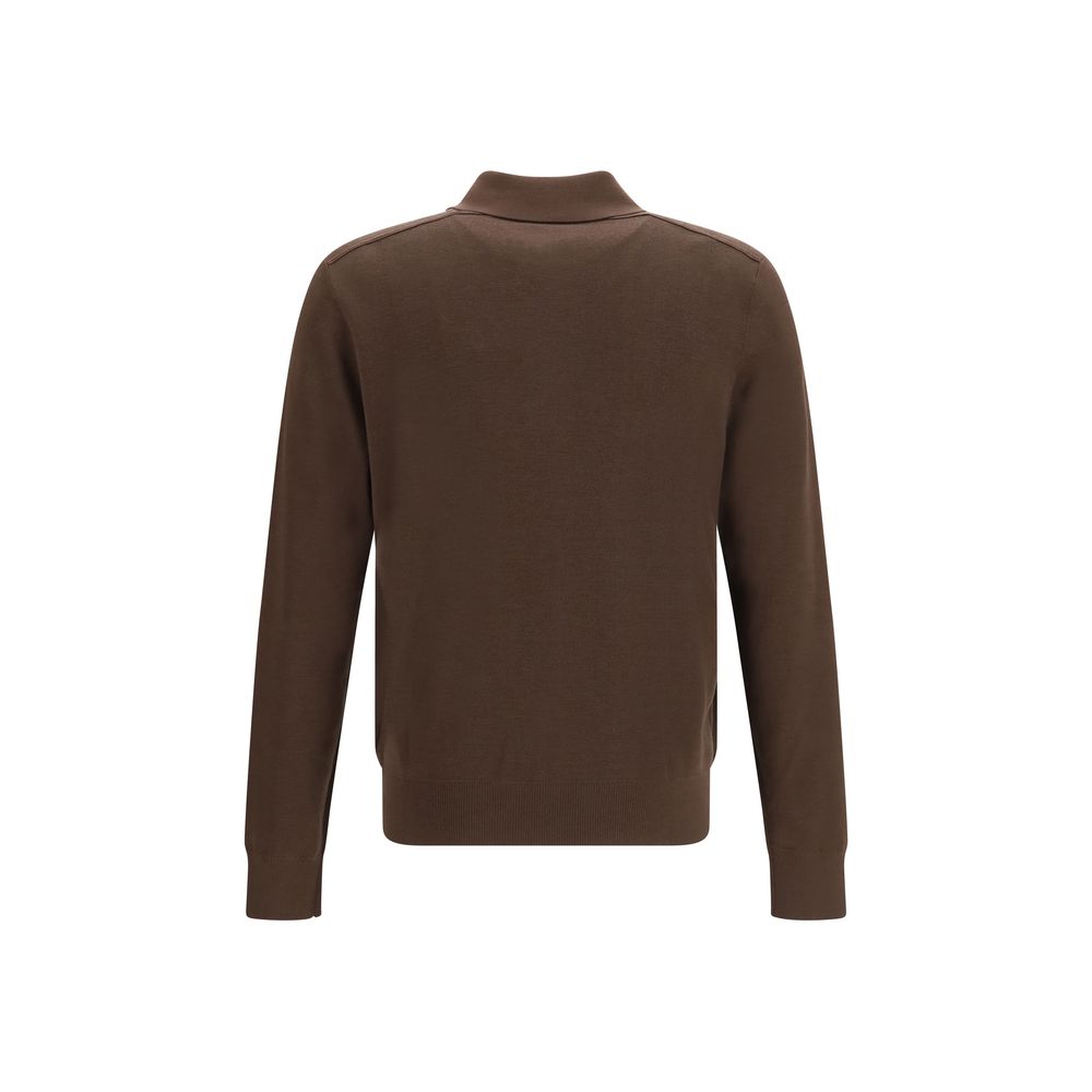 Burberry Brown Wool Oves Aries Dress Shirt