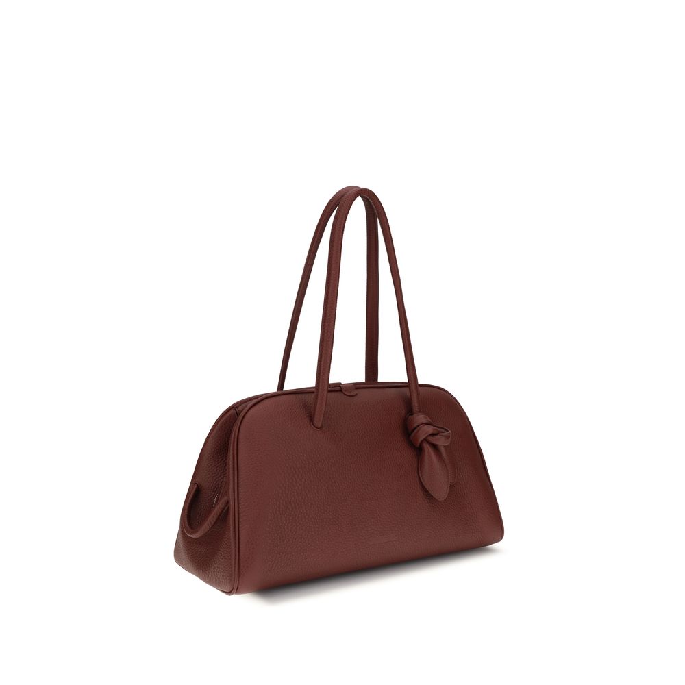 Jacquemus Bordeaux Calf Leather Bos Taurus Handbag