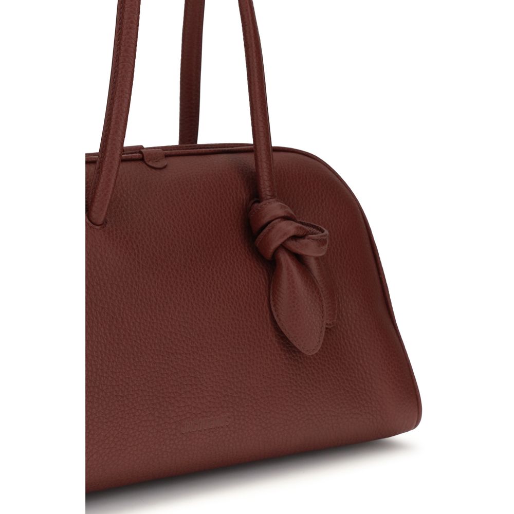 Jacquemus Bordeaux Calf Leather Bos Taurus Handbag