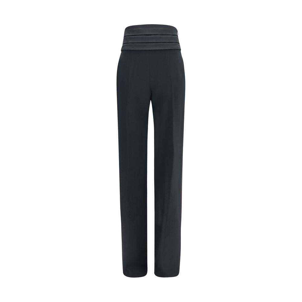 Ermanno Scervino Black Viscose Casual Pants
