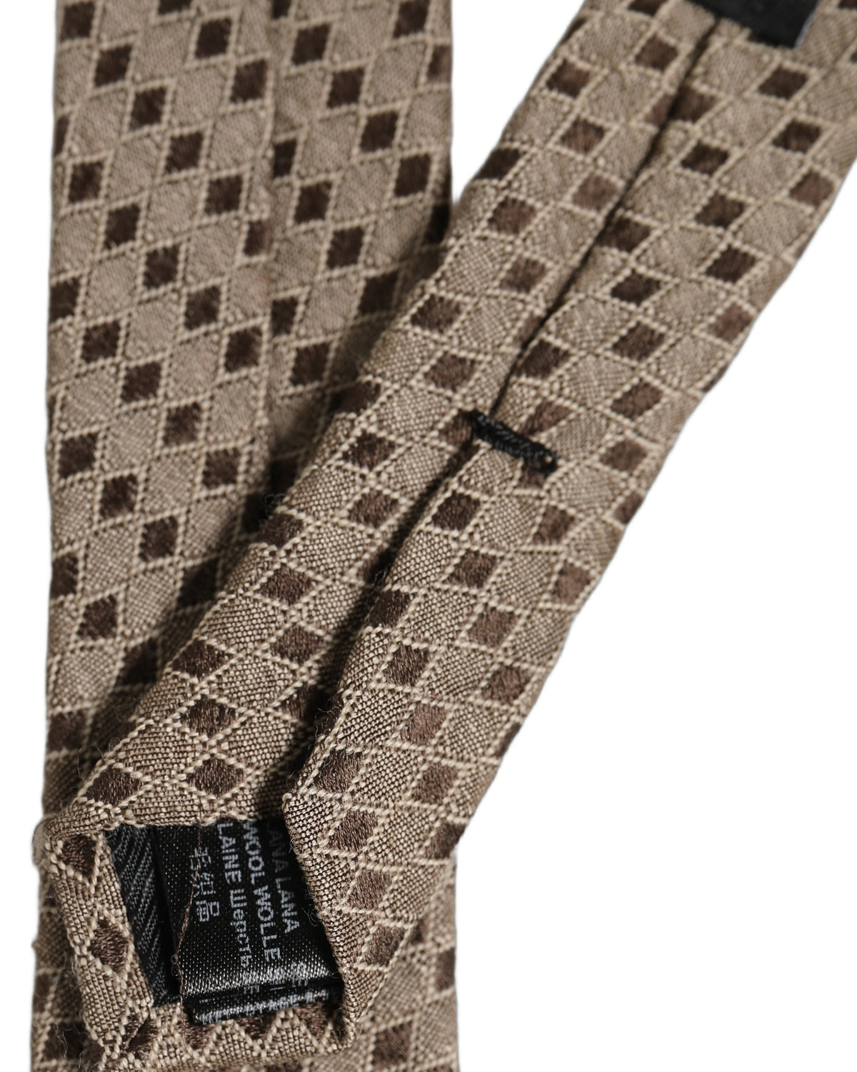 Dolce & Gabbana Brown Patterned Wool Adjustable Necktie Men Accessory Tie