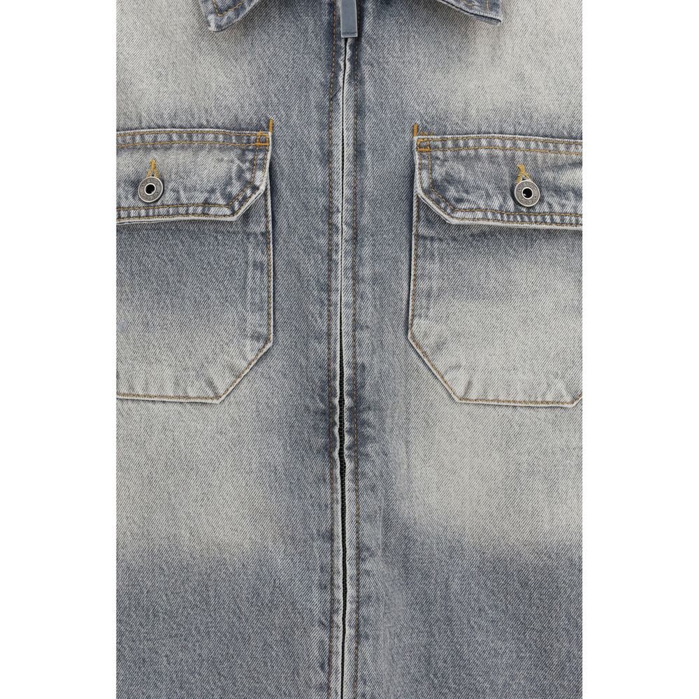 Off-White Gray Cotton Denim Jacket