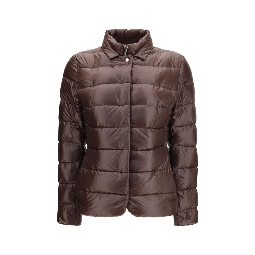 Herno Brown Goose Down Full-Length Jacket