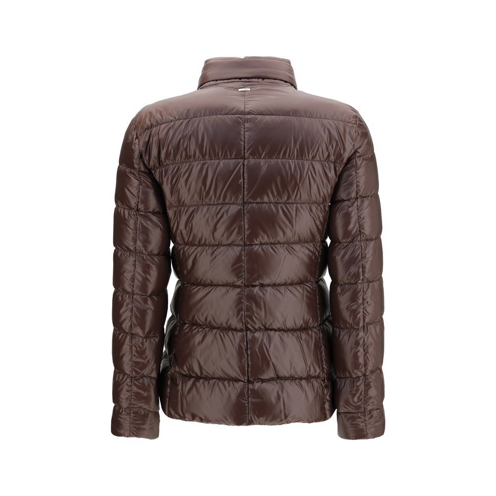 Herno Brown Goose Down Full-Length Jacket