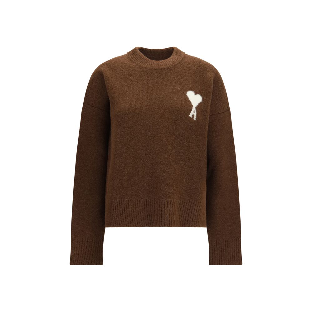Ami Paris Brown Alpaca Vicugna Pacos Sweatshirt