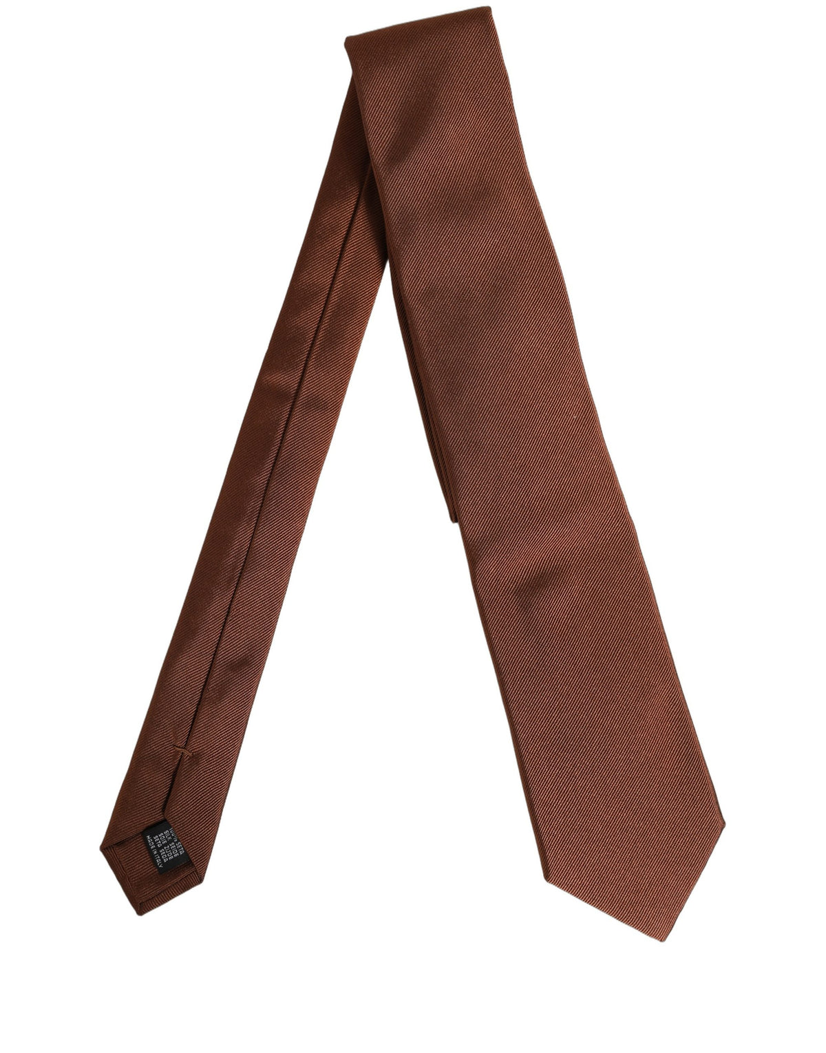 Dolce & Gabbana Brown Silk Classic Adjustable Men Necktie Accessory Tie