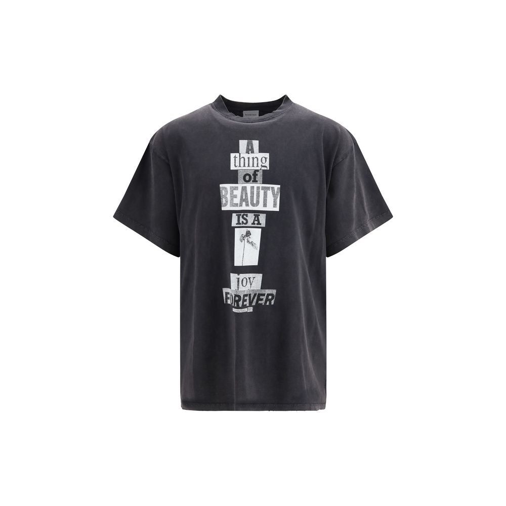Balenciaga Gray Cotton T-Shirt
