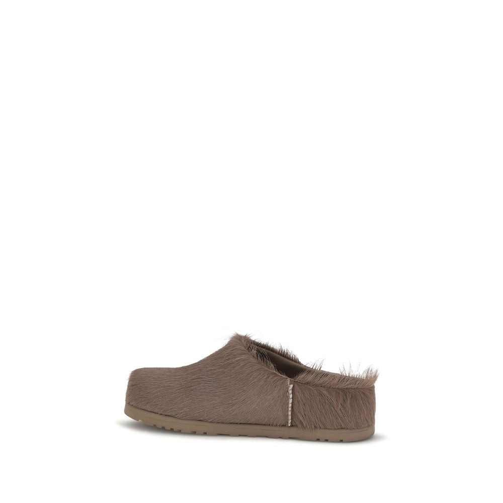 UGG Brown Nubuc Leather Clogs
