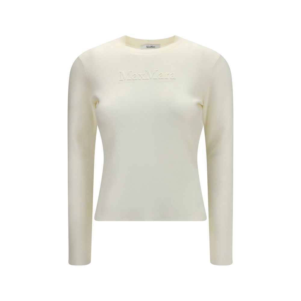 Max Mara White Wool Oves Aries Sweatshirt