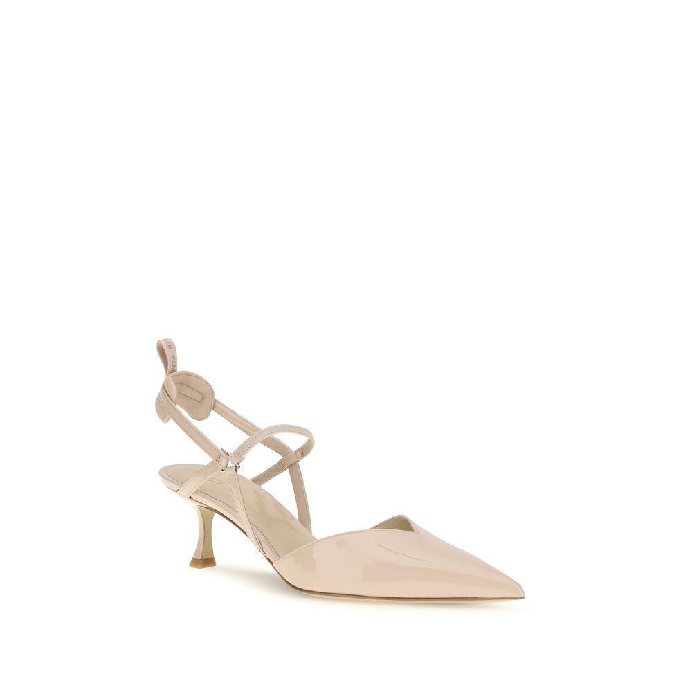 Fendi Beige Calf Leather Bos Taurus Pumps