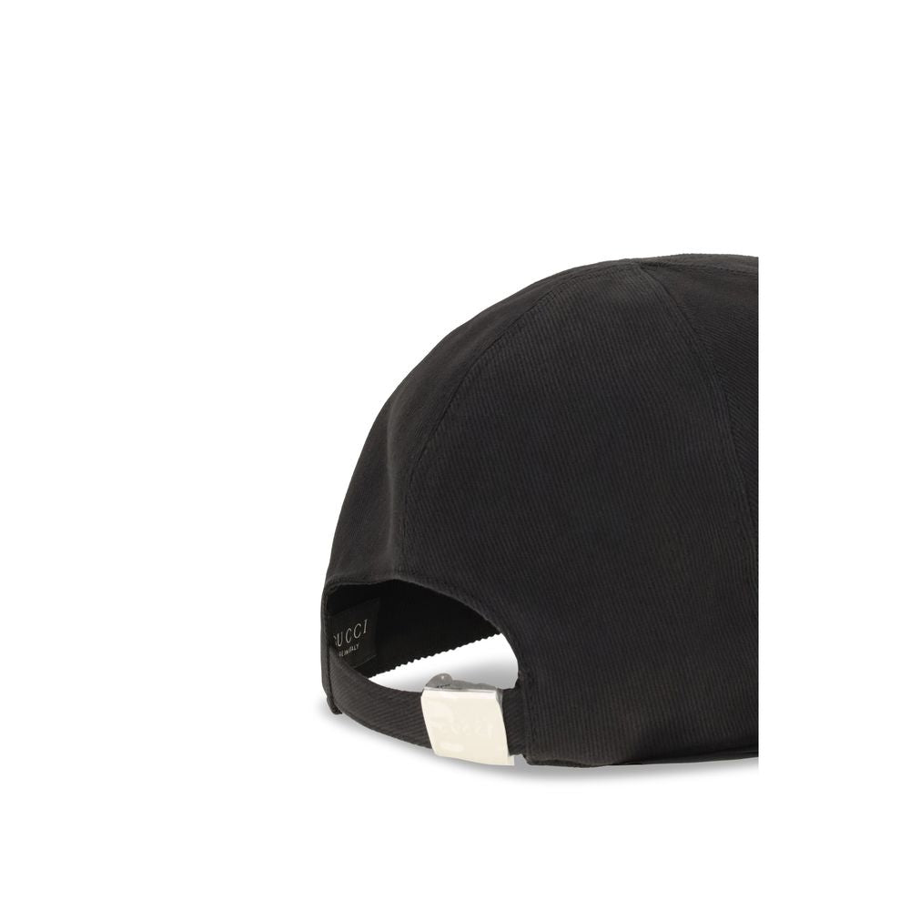 Gucci Black Cotton Cap (Baseball Hat)