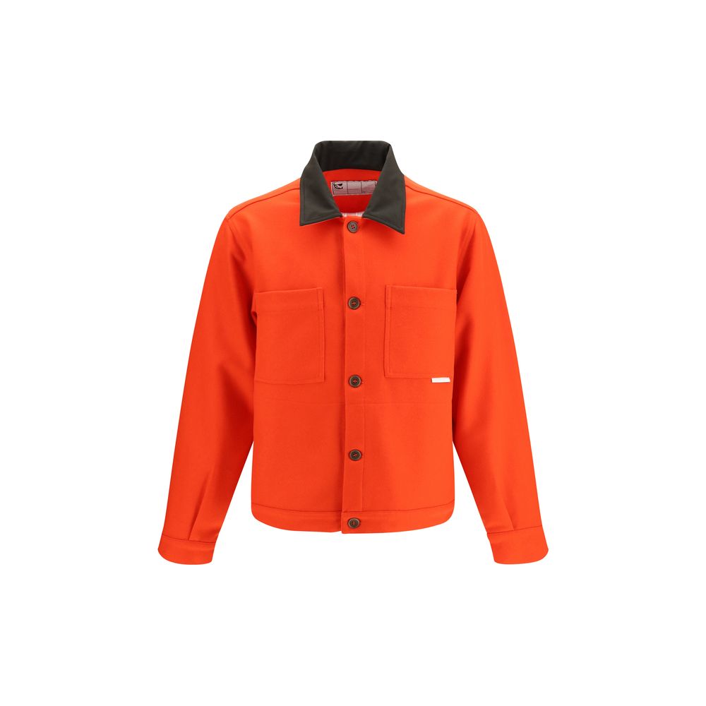 GR10K Red Wool Oves Aries Full-Length Jacket