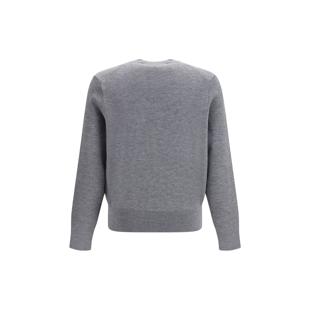 Ami Paris Gray Wool Oves Aries Sweatshirt