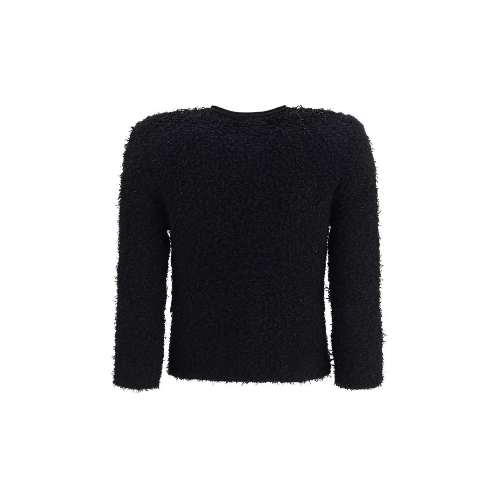 Balmain Black Viscose Shell Jacket