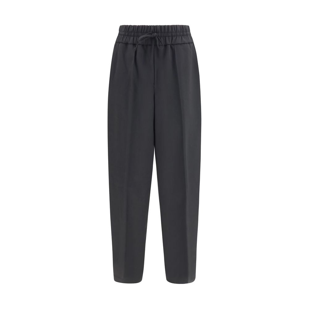 Ami Paris Black Wool Oves Aries Casual Pants
