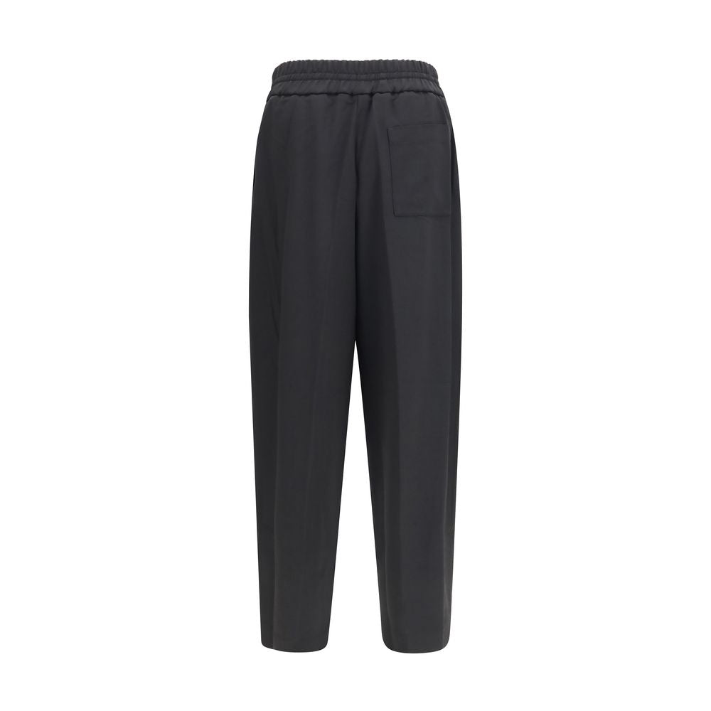 Ami Paris Black Wool Oves Aries Casual Pants
