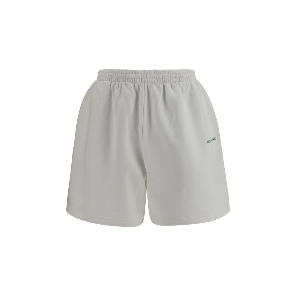 Balenciaga White Cotton Bermuda Shorts