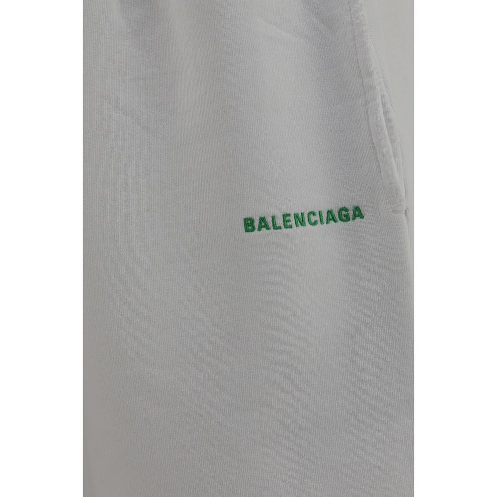 Balenciaga White Cotton Bermuda Shorts