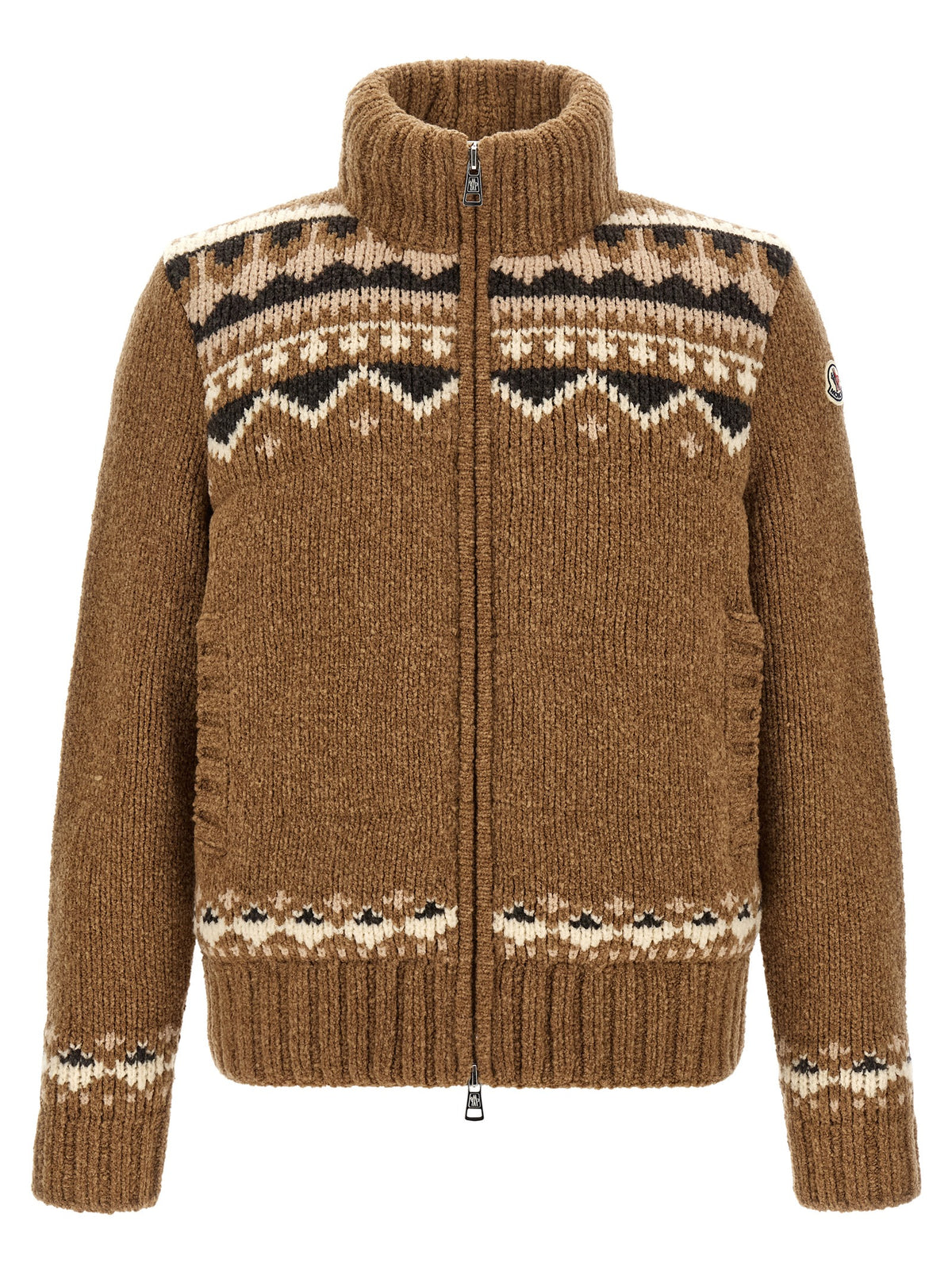 Moncler Brown Virgin Wool Cardigan